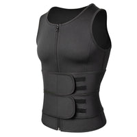 Men's Body Shaper Waist Trainer Sauna Vest Double Belt Sweat Shirt Corset Top Abdomen Slimming Shapewear Fat Burn Fitness Suits