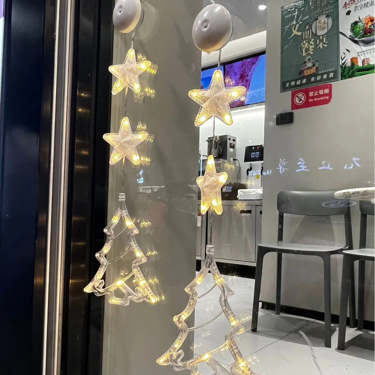 Christmas decoration lamps, hanging lights, suction cup lights, window decoration, interior decoration, New Year decoration