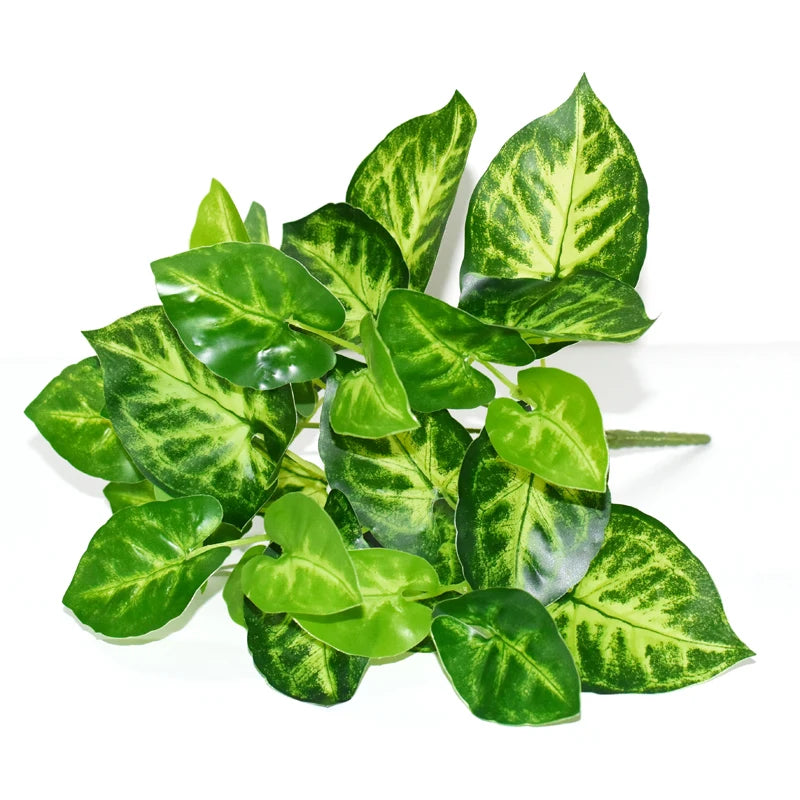 Artificial Plants Bonsai Fake Small Green Plant Plastic Simulation Grass Hotel Office Decoration Greening Wedding Floral No Pot