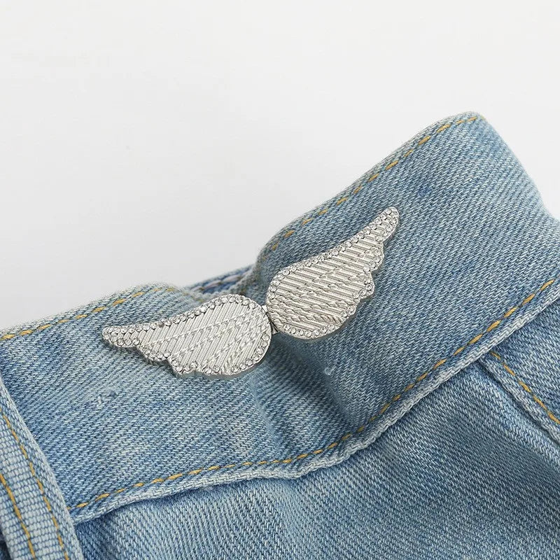 Jeans Button Adjustable Clips for Pant Skirts Waist Tightener Buckle Snap Button Adjuster Butterfly Pin Button Clothing Supplies
