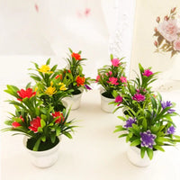 Artificial Flowers Plant Pot Simulate Fake Plastic Flowers Home Office Decor Gift Desktop Bonsai Wedding Party Balcony Ornaments