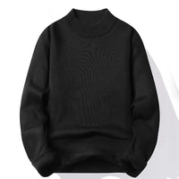 Half Turtleneck Knitwear Sweater New Autumn/Winter Mock Neck Sweatshirts Solid Color Pullovers Man Brand Casual Mens Clothing