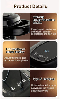 6 Head Massage Gun for Muscle Relief Deep Tissue Percussion for Neck Cervical Spine  Full Body