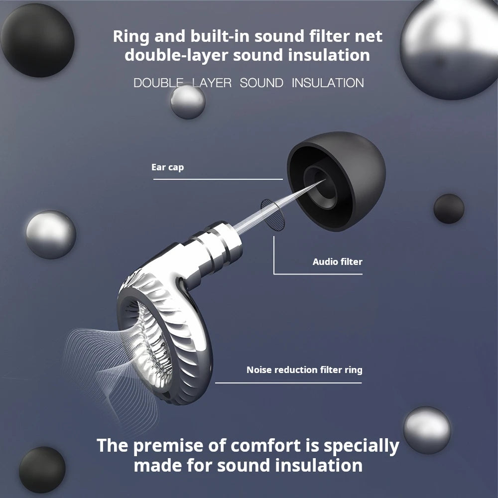 New Noise Cancelling Silicone Earbuds for Swimming Sleep Noise Cancelling - Sound Isolation and Noise Reduction Reduces Distract