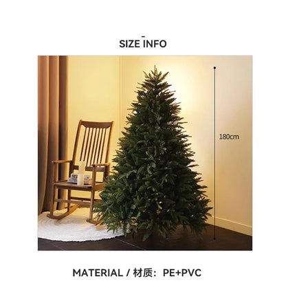 Pre-Lit Mixed PVC Christmas Tree – Dense Branches, LED Lights, Large Holiday Xmas Tree for Home Christmas Decoration