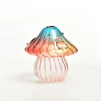 Colourful Mushroom Vase Creative Hydroponic Transparent Glass Aromatherapy Vase Living Room Dining Room Desktop Art Decoration