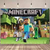 Game Theme Birthday Backdrop Pixel Background for Photography Boys Gaming Birthday Party Decorations Banner Baby Shower Supplies