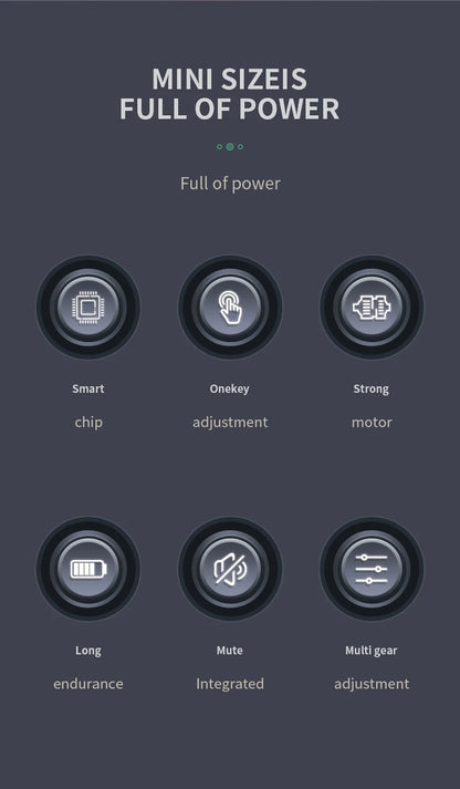 Massage Gun Portable Percussion Pistol Massager For Body Neck Deep Tissue Muscle Relaxation Gout Pain Relief Fitness