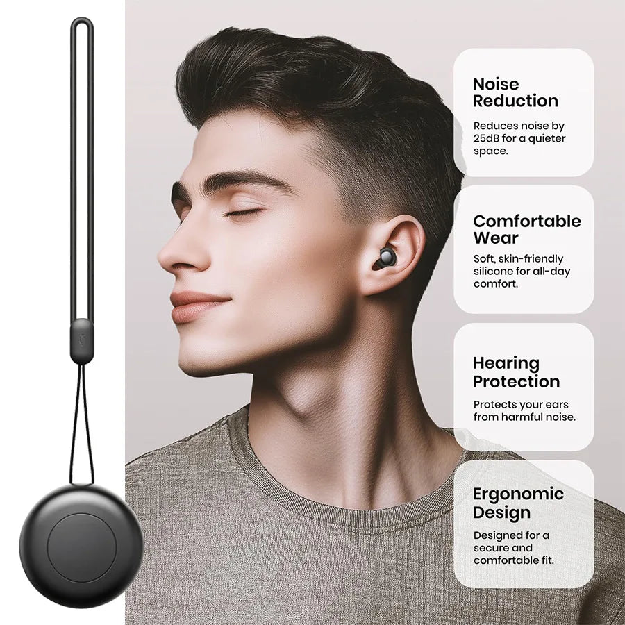 Silicone Ear Plugs for Sleeping Noise Cancelling Hearing Protection Reusable Earplugs for Sleep Focus Concerts Work Study