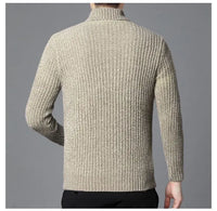 New Casual Men's Turtleneck Sweater in Winter Knitted Trendy High-end Thickened Slim Base Warm