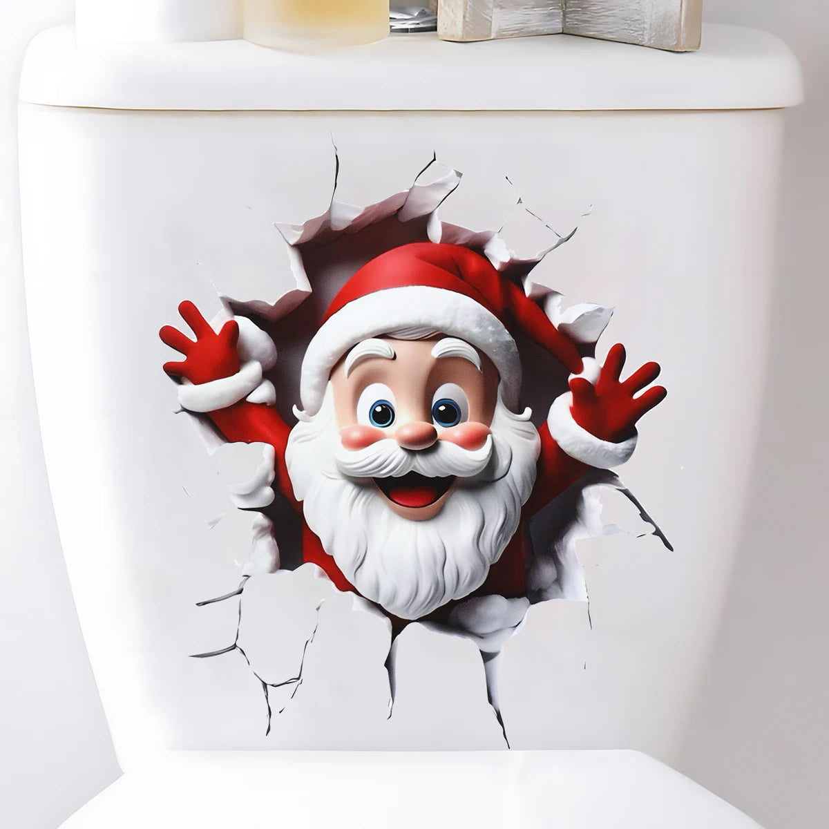 Christmas Toilet Sticker Merry Christmas Decoration for Home 2025 Pendant Xmas Sticker Ornament Navidad Natal New Year Gift 2026