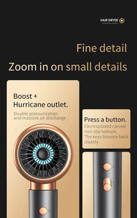 Salon Hair Dryer 2000W Professional Hot Cold Air Brush Negative Ionic Blow Dryer Strong Power 5th GearHairdryerblowdryerwithcomb