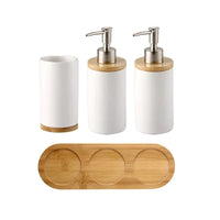 Ceramic Bathroom Accessories Set Fashion Soap Dispenser Toothbrush Holder Tumbler Ceramic Household Bathroom Product