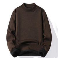 Half Turtleneck Knitwear Sweater New Autumn/Winter Mock Neck Sweatshirts Solid Color Pullovers Man Brand Casual Mens Clothing