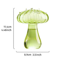 Colourful Mushroom Vase Creative Hydroponic Transparent Glass Aromatherapy Vase Living Room Dining Room Desktop Art Decoration