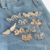 Jeans Button Adjustable Clips for Pant Skirts Waist Tightener Buckle Snap Button Adjuster Butterfly Pin Button Clothing Supplies