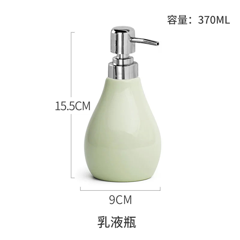 European Color Ceramic Bathroom Set Tooth Brushing Cup Lotion Bottle Soap Dish Bathroom Accessories Couple Mouthwash Cup Gifts