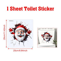 Christmas Toilet Sticker Merry Christmas Decoration for Home 2025 Pendant Xmas Sticker Ornament Navidad Natal New Year Gift 2026