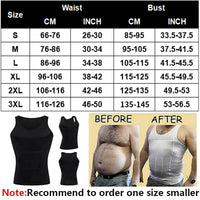 Men's Slimming Body Shapewear Corset Vest Shirt Compression Abdomen Tummy Belly Control Slim Waist Cincher Underwear Sports Vest