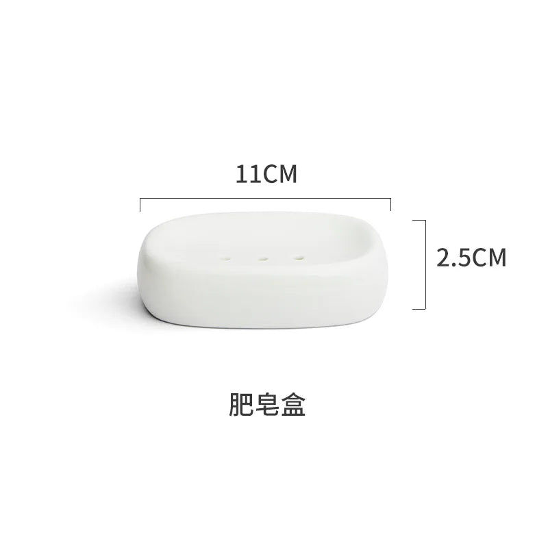 European Color Ceramic Bathroom Set Tooth Brushing Cup Lotion Bottle Soap Dish Bathroom Accessories Couple Mouthwash Cup Gifts