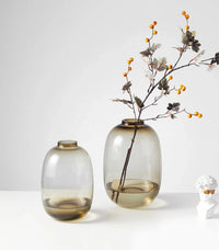 Transparent Glass Vase, Office Decor, Large Capacity Hydroponic Flower Pot, Vase, Bedroom Aesthetic Decor, Home Decor