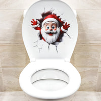 Christmas Toilet Sticker Merry Christmas Decoration for Home 2025 Pendant Xmas Sticker Ornament Navidad Natal New Year Gift 2026