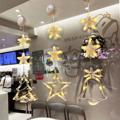Christmas decoration lamps, hanging lights, suction cup lights, window decoration, interior decoration, New Year decoration