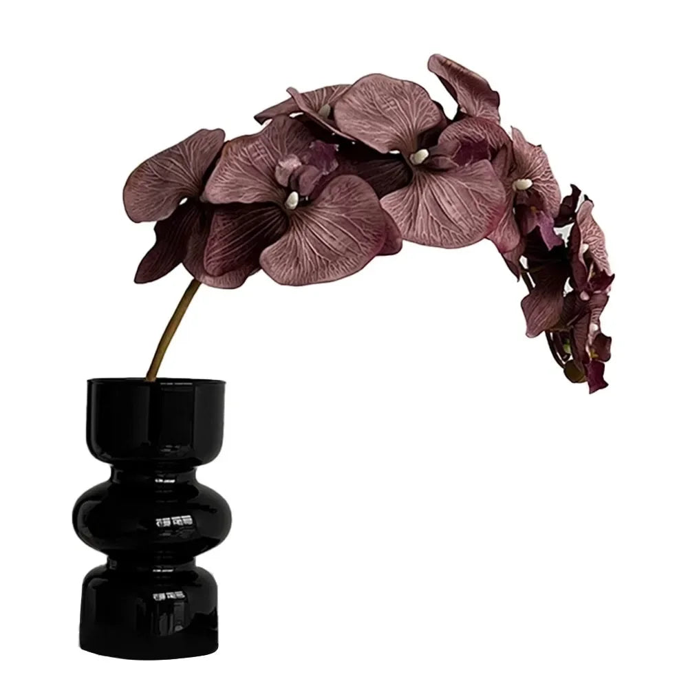 Black Glass Vase Medieval Decoration Living Room Dining Room Flower Arrangement Home Decoration Accessories