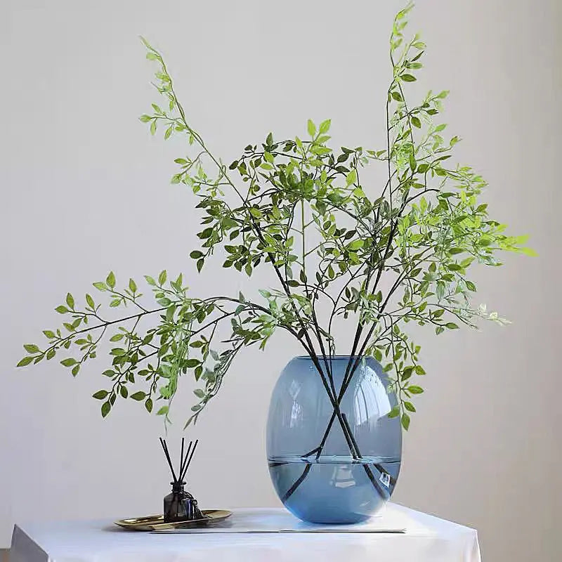 Artificial Single Branch3Forsythia Artificial Green Plant Forest Style Home Hotel Decoration Green Plants Artificial Flowers Sim