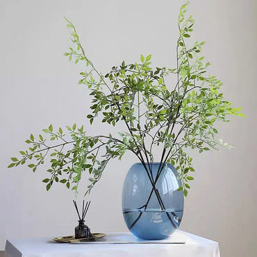 Artificial Single Branch3Forsythia Artificial Green Plant Forest Style Home Hotel Decoration Green Plants Artificial Flowers Sim