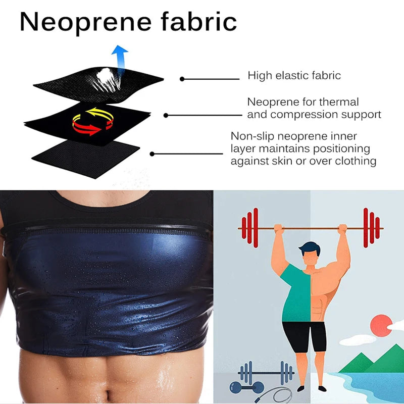 Sauna Sweat Suit Weight Loss Shapewear Top Weighted Shirt Sauna Vest Workout Exercise Gym Short Sleeves Men Women