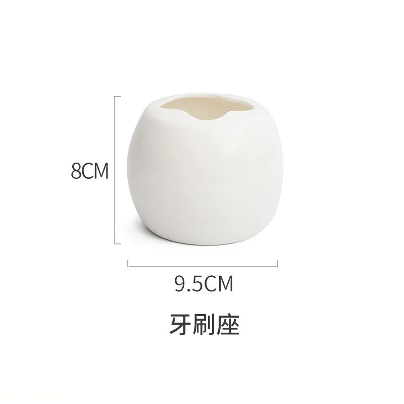 European Color Ceramic Bathroom Set Tooth Brushing Cup Lotion Bottle Soap Dish Bathroom Accessories Couple Mouthwash Cup Gifts