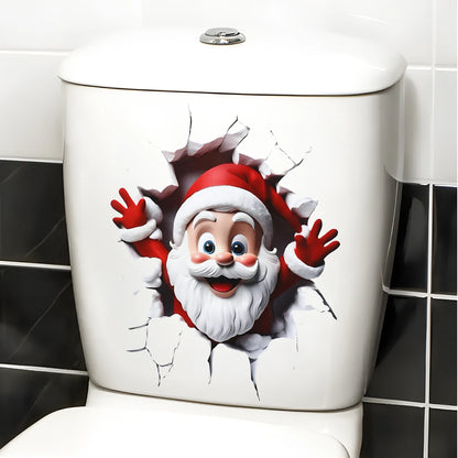 Christmas Toilet Sticker Merry Christmas Decoration for Home 2025 Pendant Xmas Sticker Ornament Navidad Natal New Year Gift 2026