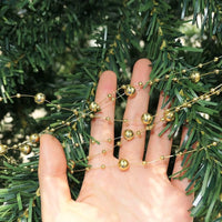 10M/Roll Pearl Chain Christmas Decorations Christmas Tree Pendant for Home Room Decor Party New Year DIY Gift Ornament Accessory