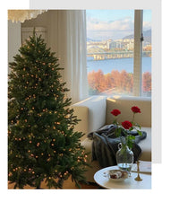 Pre-Lit Mixed PVC Christmas Tree – Dense Branches, LED Lights, Large Holiday Xmas Tree for Home Christmas Decoration