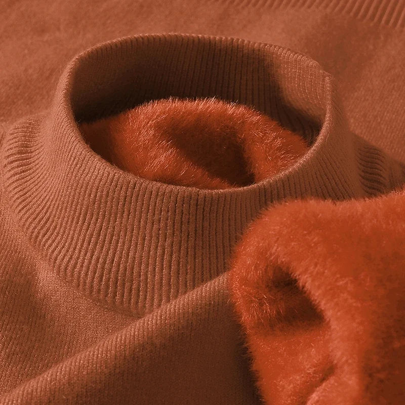 Half Turtleneck Knitwear Sweater New Autumn/Winter Mock Neck Sweatshirts Solid Color Pullovers Man Brand Casual Mens Clothing