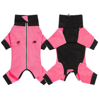 Winter Fleece Overalls for Small Dogs Closed Stomach Warm Dog Clothes Soft Pet Coat Jumpsuit for Male Female Dogs Cuttable Belly