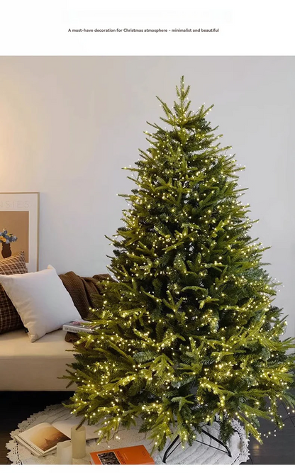 Pre-Lit Mixed PVC Christmas Tree – Dense Branches, LED Lights, Large Holiday Xmas Tree for Home Christmas Decoration