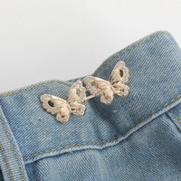 Jeans Button Adjustable Clips for Pant Skirts Waist Tightener Buckle Snap Button Adjuster Butterfly Pin Button Clothing Supplies