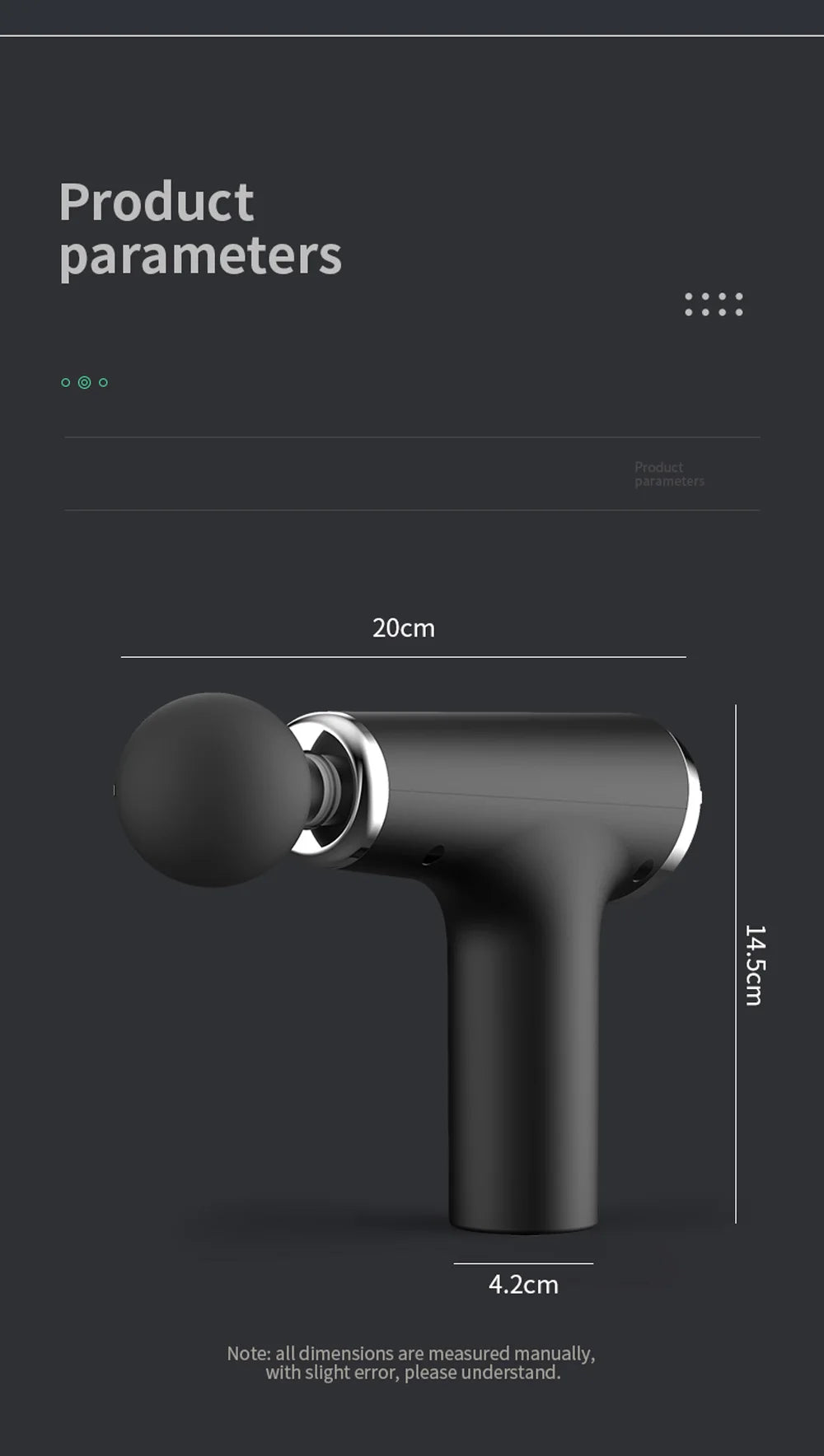 Massage Gun Portable Percussion Pistol Massager For Body Neck Deep Tissue Muscle Relaxation Gout Pain Relief Fitness