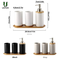 Ceramic Bathroom Accessories Set Fashion Soap Dispenser Toothbrush Holder Tumbler Ceramic Household Bathroom Product