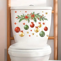 Christmas Toilet Sticker Merry Christmas Decoration for Home 2025 Pendant Xmas Sticker Ornament Navidad Natal New Year Gift 2026