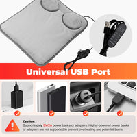 USB Winter Electric Foot Heating Pad Under Desk Household Foot Warmer Heater Soft Plush Foot Warming Thermostat Mat Warm Pad