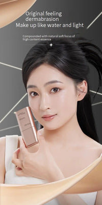 LIFE GIRLS Water Cream Foundation Stick 2-in-1 w/Brush｜Buildable Dewy Glow｜Korean Glass Skin Makeup｜Long Lasting & Travel Friend