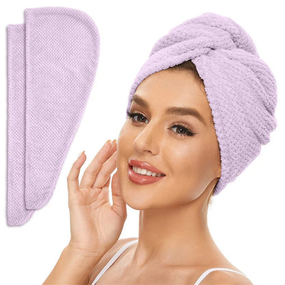 Dry Hair Cap Drying Hair Towel  Microfiber Hair Drying Wrap Strong Water Absorbent Triangle Shower Hat Wiping Hair Towel Tool